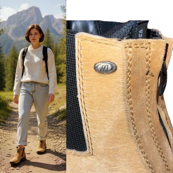 Tecnica Boots Chukka Leather Hiking Goat Hair Winter Waterproof - Picture 13 of 13